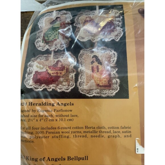 The Creative Circle 2424 Collection Counted Cross Stitch Kit 1984 Vintage Angels - Picture 2 of 11
